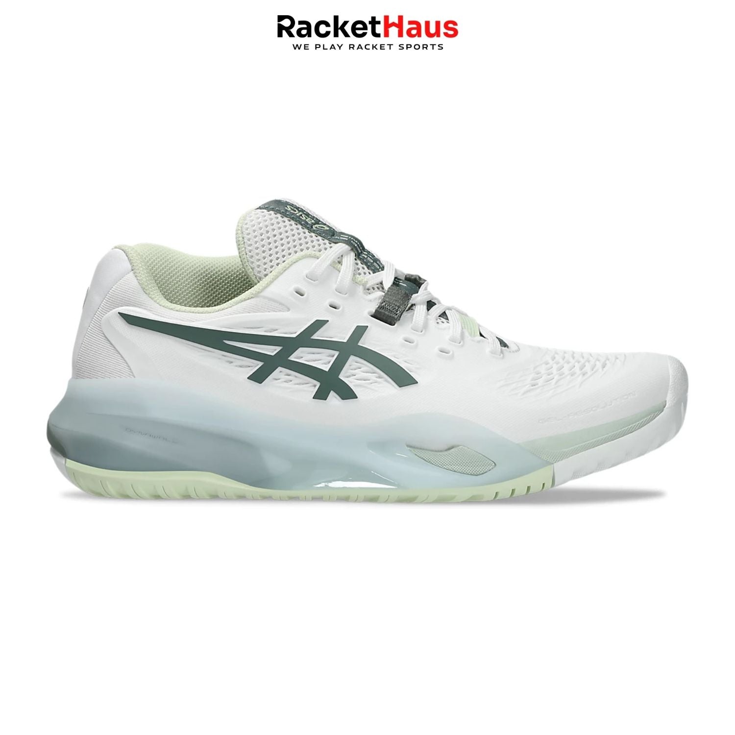 Asics Womens Gel Resolution X (Wide) White/Monument Blue