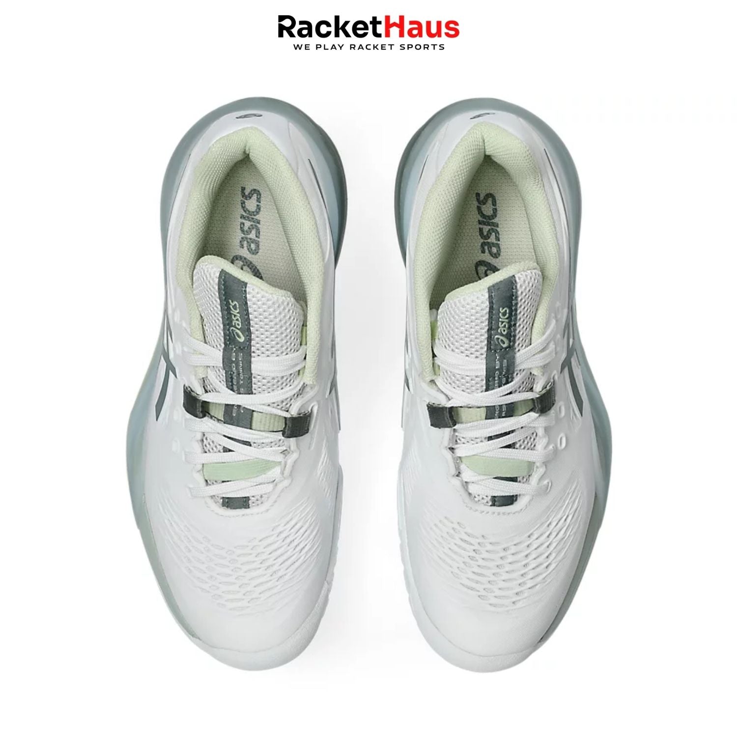 Asics Womens Gel Resolution X (Wide) White/Monument Blue