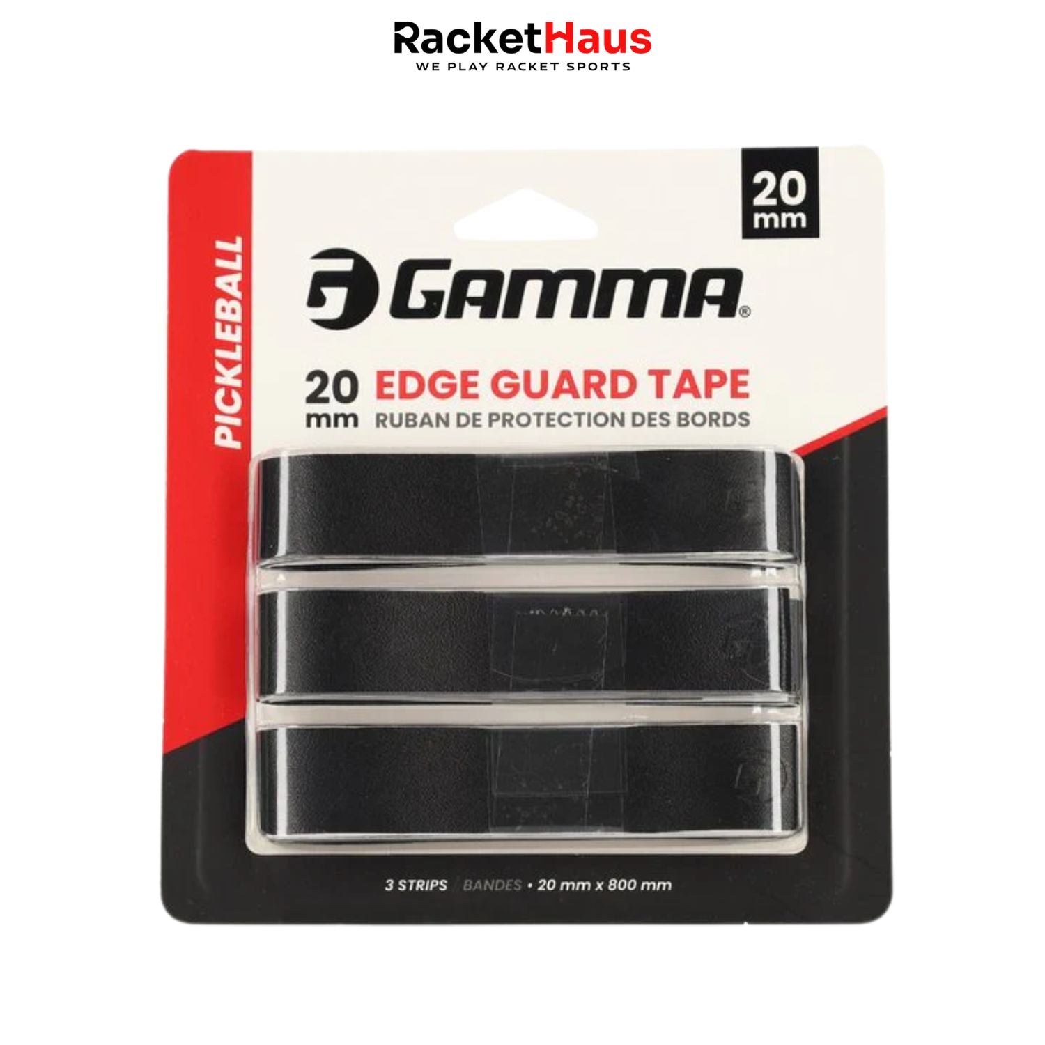 Gamma Pickleball Edge Guard Tape 20mm - 3 pack