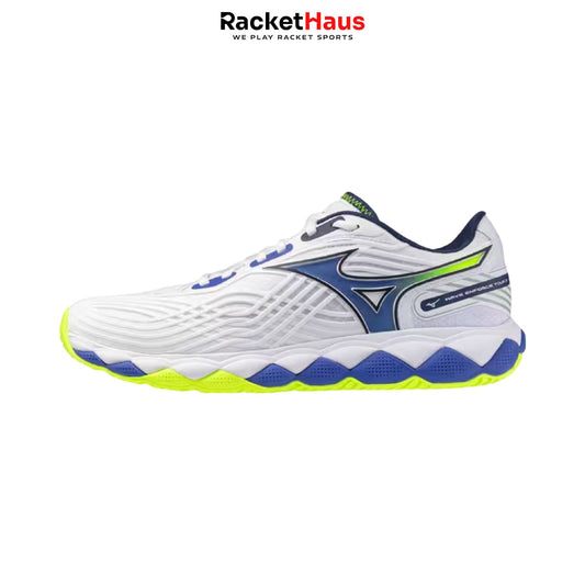 Mizuno Tennis Shoe Wave Enforce Tour 2 AC (White/Dazzling Blue/Lightning Yellow)