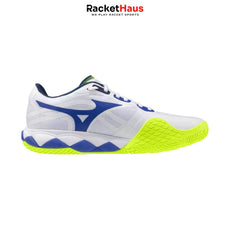 Mizuno Tennis Shoe Wave Enforce Tour 2 AC (White/Dazzling Blue/Lightning Yellow)