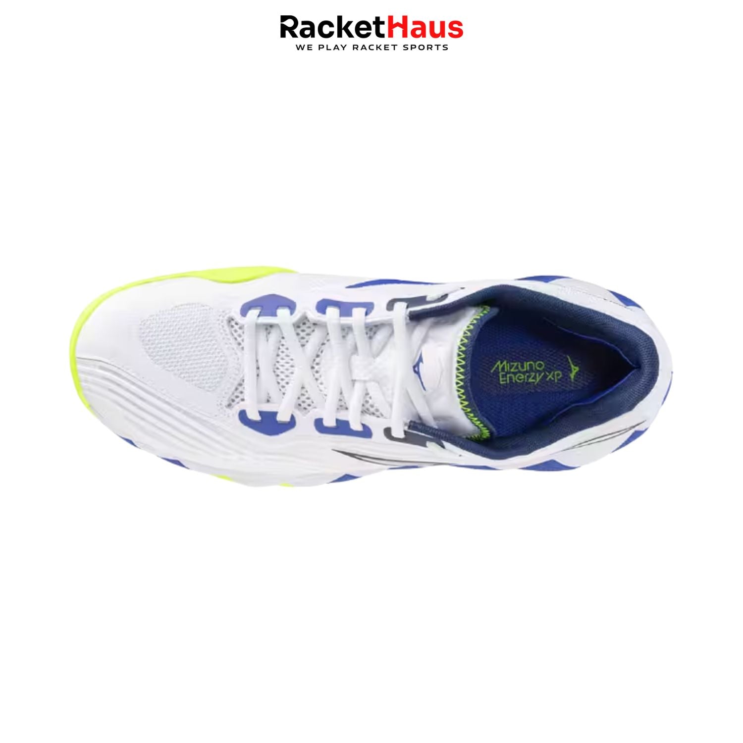 Mizuno Tennis Shoe Wave Enforce Tour 2 AC (White/Dazzling Blue/Lightning Yellow)