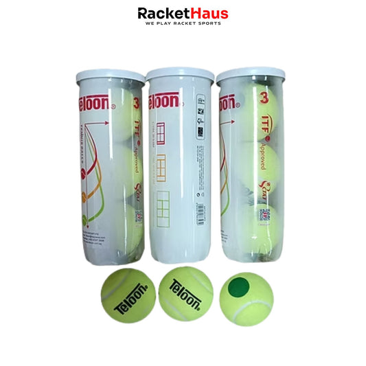 Teloon STA U10 Official Ball | ITF APPROVED “GREEN DOT” | 3 Balls/Tube