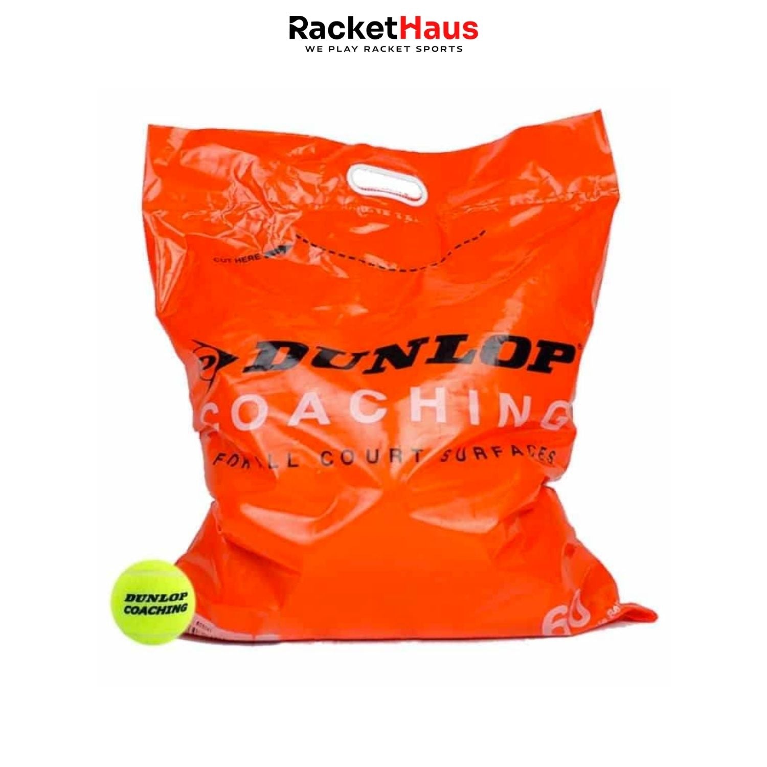 Dunlop Coaching Tennis Balls 60 Balls Pack RacketHaus